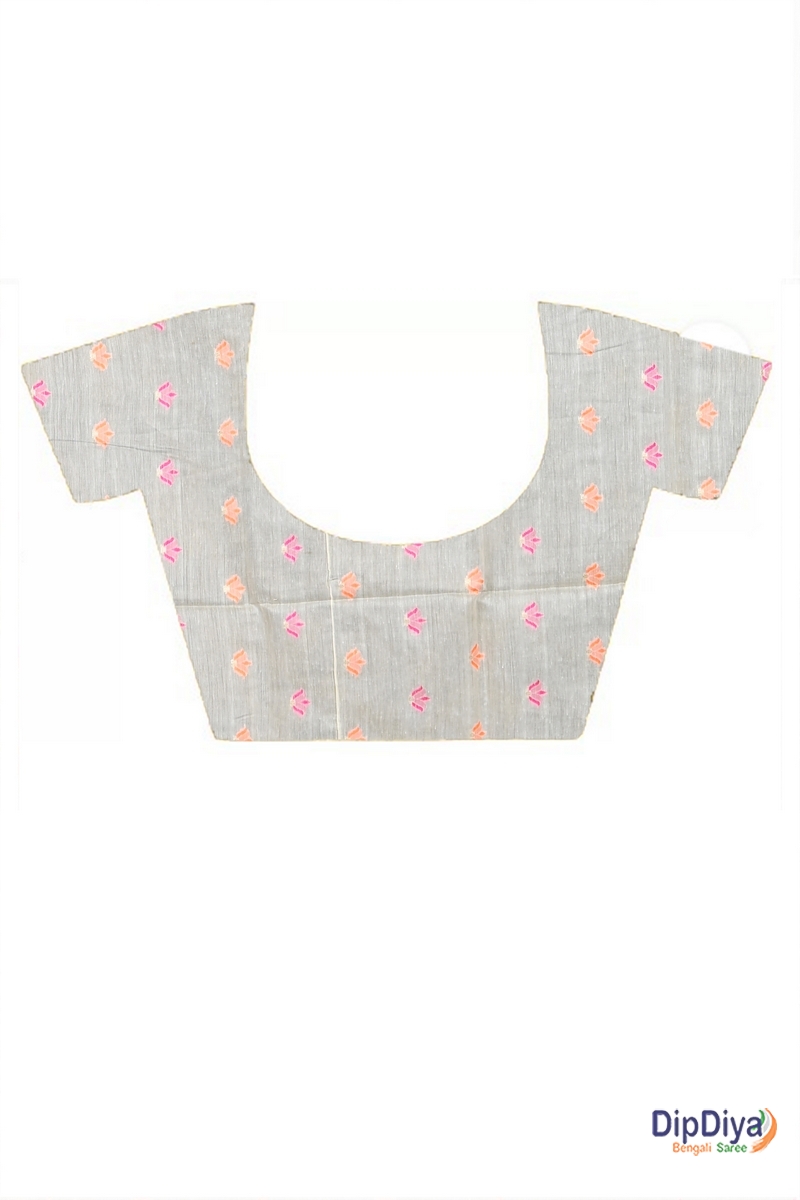 Off White Cotton Silk Parmix Hand Loom Saree (391)